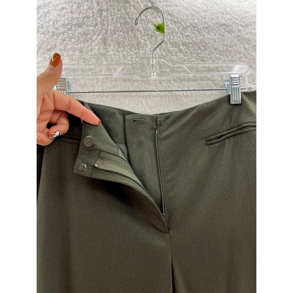 Talbots Womens Dress Career Pants Green High Rise Stretch Wool‎ Lined Petites 8 - Picture 5 of 8